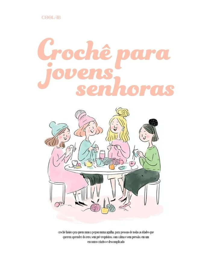 Cartaz da oficina Crochê para Jovens Senhoras